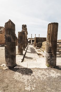 archeologic ruins of Pompeii in Italy