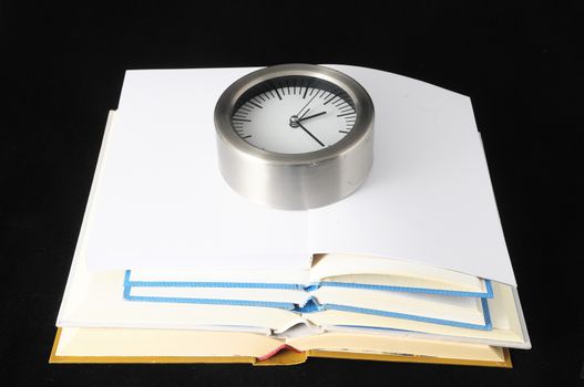 Empty Classic Book Isolated over a Black Background