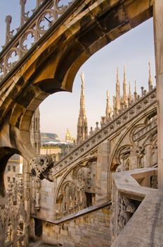 View of Milan Cathedral in Italy