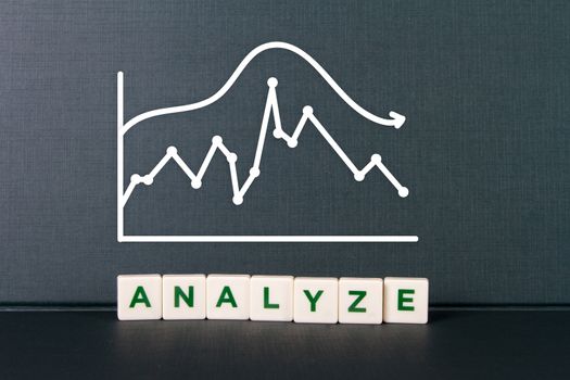 Analyze word in letters and chart of statistic.