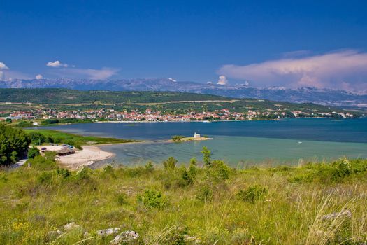 Posedarje bay and Velebit mountain, Dalmatia, Croatia