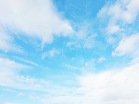 light blue sky with white clouds on a sunny day