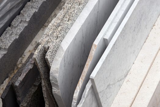 marble slabs ready to be processed