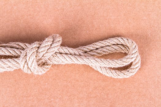 Close up shot of rope with knot.
