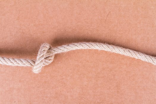 Close up shot of rope with knot.
