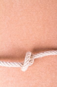 Close up shot of rope with knot.