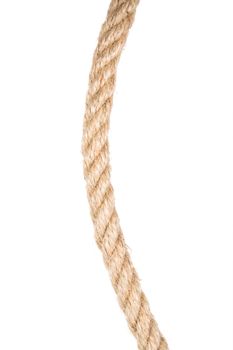 Single rope line, isolated on white background.