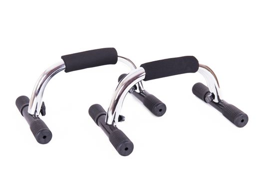 Push, press up sport exercise equipment, isolated on white background.