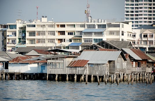 Urban house in the sea, Thailand