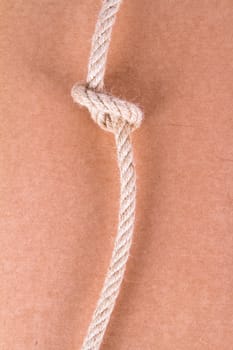 Close up shot of rope with knot.