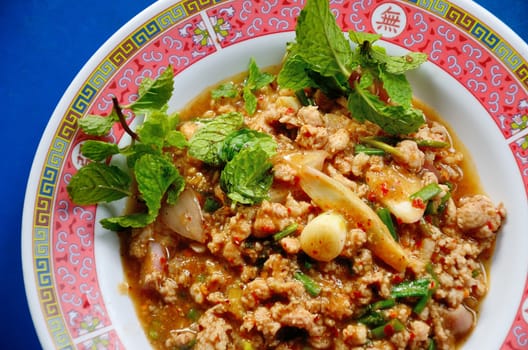 Spicy minced pork, Thai cuisine