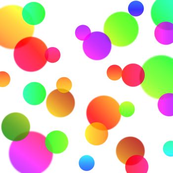 abstract background with magic colorful bubbles