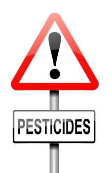 Illustration depicting a sign with a pesticides concept.