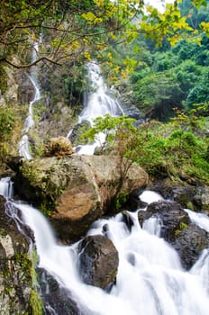 Krokedok waterfall in deep forest, Saraburi Thailand.