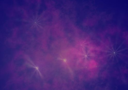 Far being shone nebula and star field against space. "Elements of this image furnished by NASA".