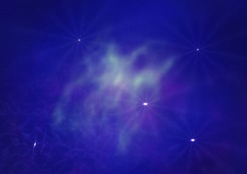 Star field in space, a nebulae and a gas congestion. "Elements of this image furnished by NASA".