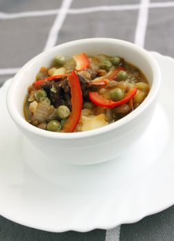 Baked goulash with the meat and the vegetables