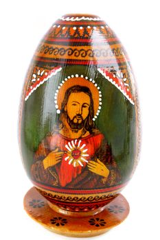 Easter egg of manual work with Christ's image