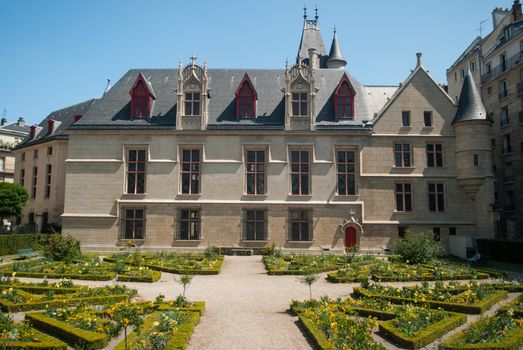 Old library building in the center of Paris