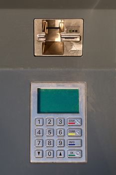 Password screen of a cash machine or point of sale termina