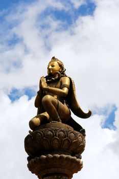 Durbar Square building - Hindu temples in the ancient city, valley of Kathmandu. Nepal
                          