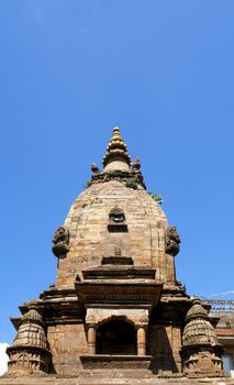 Durbar Square building - Hindu temples in the ancient city, valley of Kathmandu. Nepal
                          