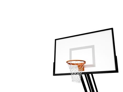 Basketball basket, isolated on white background.