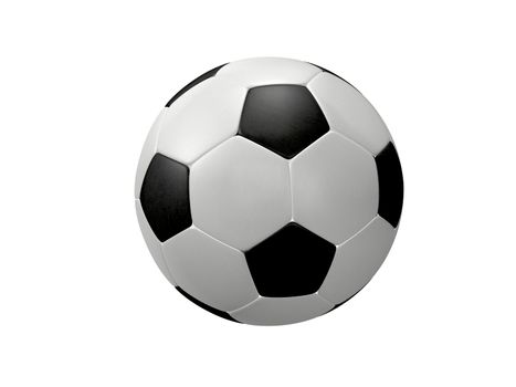 Black and white football, isolated on white background.