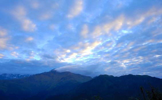 View of Annapurna mountain, trek to base camp conservation area, Nepal