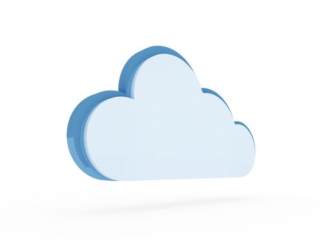 Cloud technology, isolated on white background.