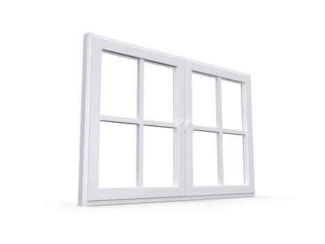 Modern window, isolated on white background.