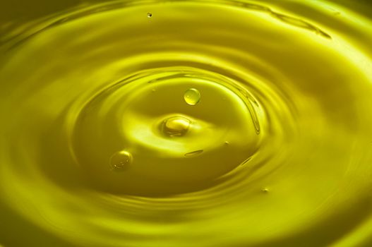 Abstract of Water Drops and droplets, Yellow Liquid , Copy Space, High speed