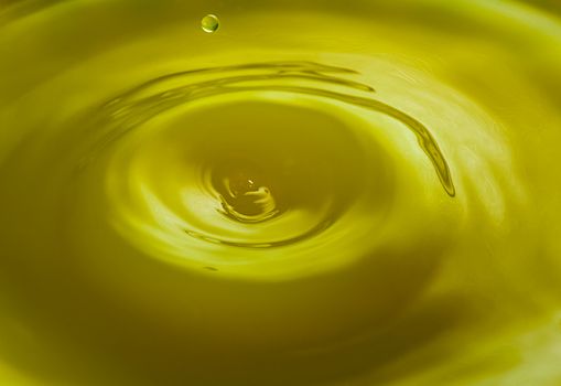 Abstract of Water Drops and droplets, Yellow Liquid , Copy Space, High speed