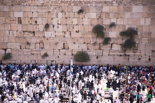 People at the Wailing Wall ,Jerusalem