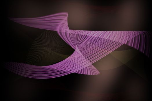 Illustration of Abstract Waves at dark background