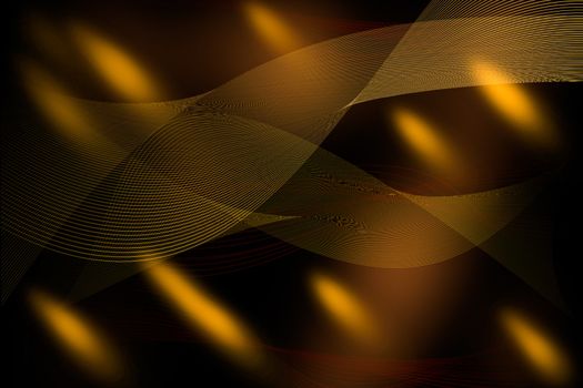 Illustration of Abstract Waves at dark background