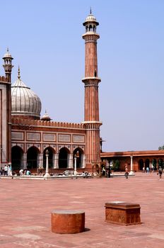 Jama Masjid Mosque, old Delhi, India.