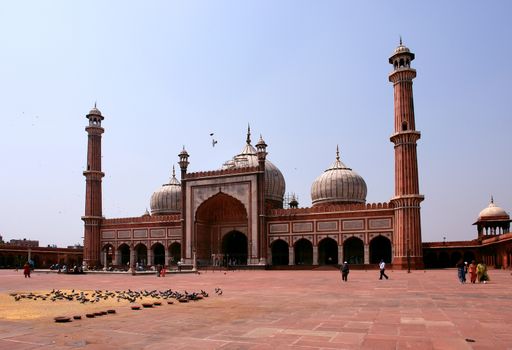 Jama Masjid Mosque, old Delhi, India.