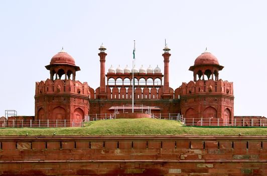 Famous Delhi Fort also known as Lal Qil'ah, UNESCO World Heritage Site                