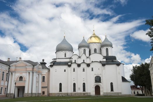 The St. Sophia is one of Russia's oldest stone buildings. It was erected by Prince Vladimir, the eldest son of Yaroslav the Wise, and his mother Anna in 1045 – 1050. St. Sophia's Cathedral was the center of historical importance, witnessing a number of historical events, and even housing the city's first treasury. The second tier was also home to one of the oldest libraries in Russia