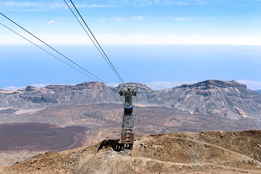 Aerial view from peak of Teide. Tenerife. Canarian islands. Spain