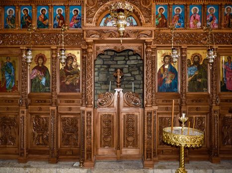 Interior of an Orthodox Church in Greece