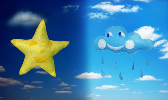 Star and cloud - kids toys