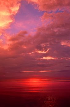 Incredible sunset over Lake Superior in Michigan's upper peninsula.