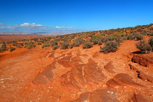 Red rocky landscape of northern Arizona in the United States of America.