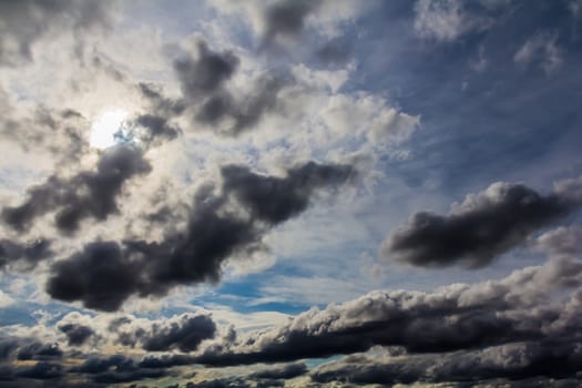 A lot of Amazing cumulus clouds, Canada