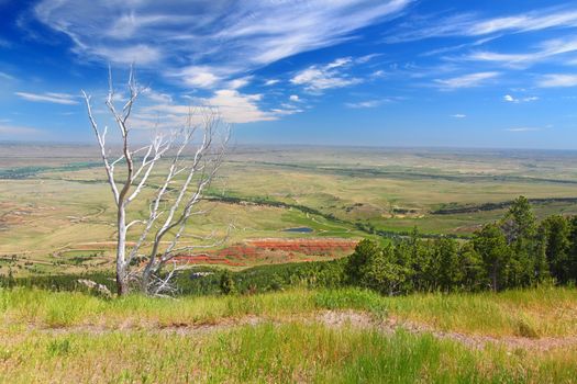 Spectacular Wyoming countryside seen from the Bighorn National Forest.