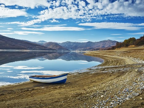 boat at coast of the lake  