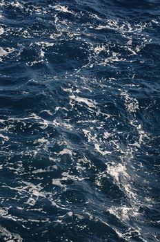 Water Texture Deep Blue Ocean Surface with Waves