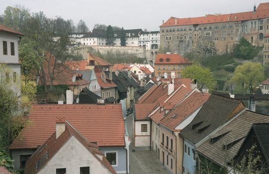 View of Cesky Krumlov, a small town in the south of the Czech Republic